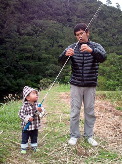 親子で釣り